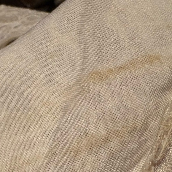 XL Windsor Short Shimmery White Gold Backless Flowy Homecoming Dress *STAINED* - Picture 7 of 7